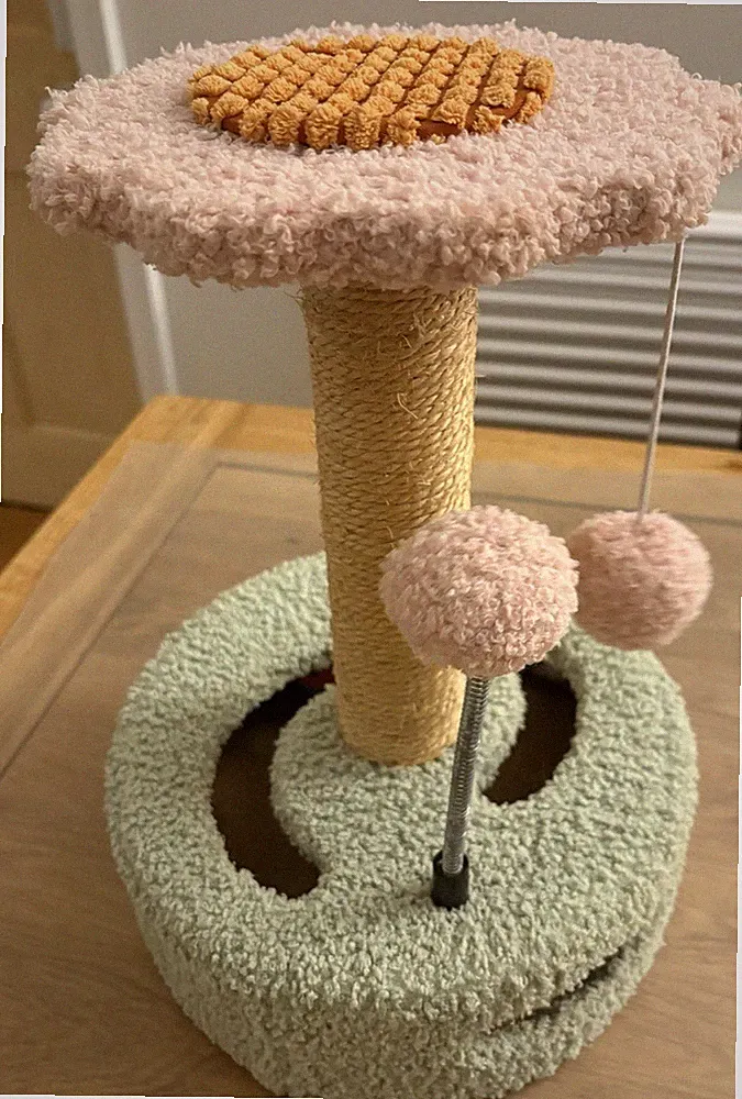 Katze Blume Baum Klettern Kratz Sisal Turm Pfosten Plattform Spielbälle 26x35cm
