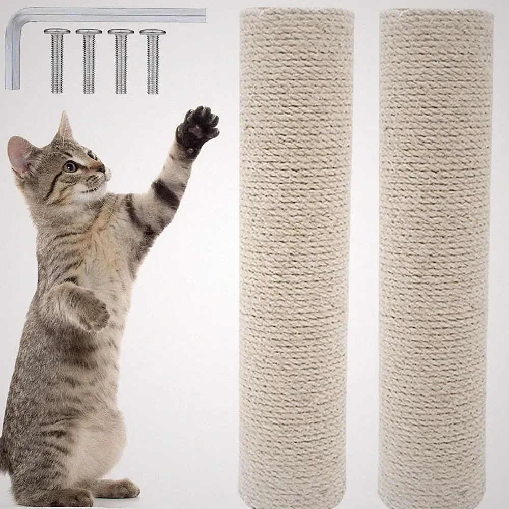 Katze Kratzbaum Ersatz, 2 Stück kratzstamm für Katzen Länge 40cm, Katzenkratz...