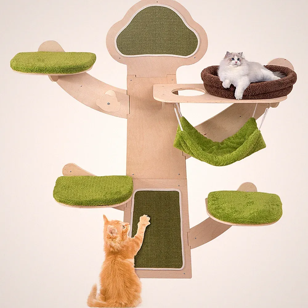 Katzen Kletterwand Wandkratzbaum Wandmontage Katzenwand Katzenbaum