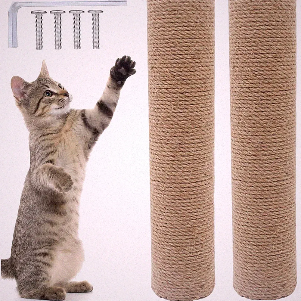 Katzen Kratzbaum Ersatz Sisal 40cm Kratzstamm mit Schrauben für Innen