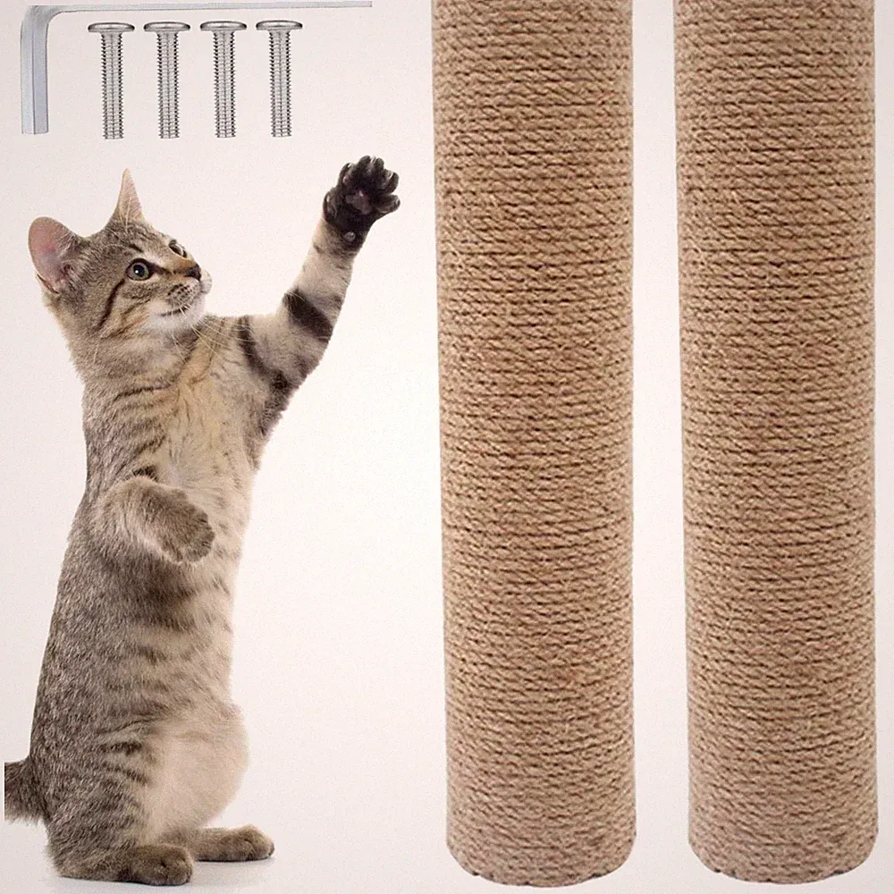 Katzen Kratzbaum Ersatz Sisal Kratzsäule Gelb DIY 40cm Mit Schrauben