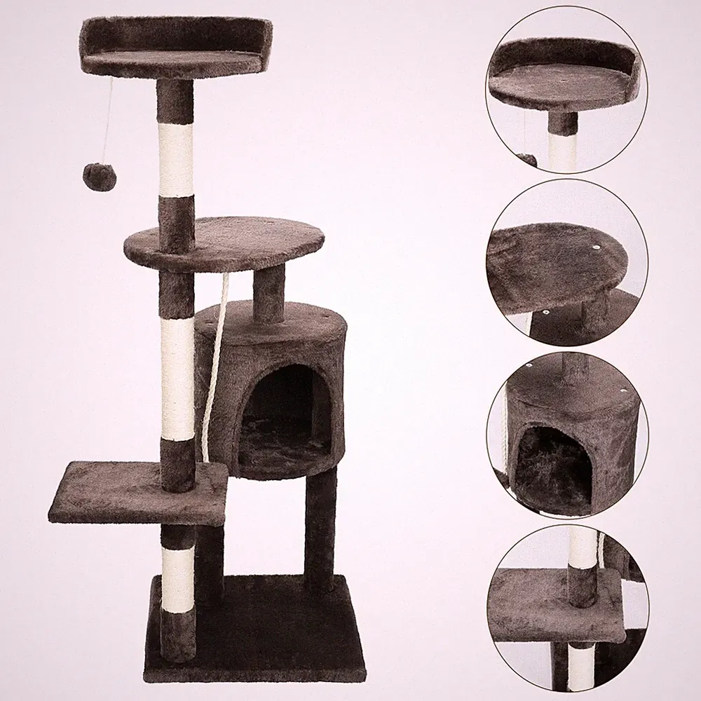Katzen Kratzbaum Katzenbaum Kletterturm mit Höhle Große Plattformen Kletterbaum