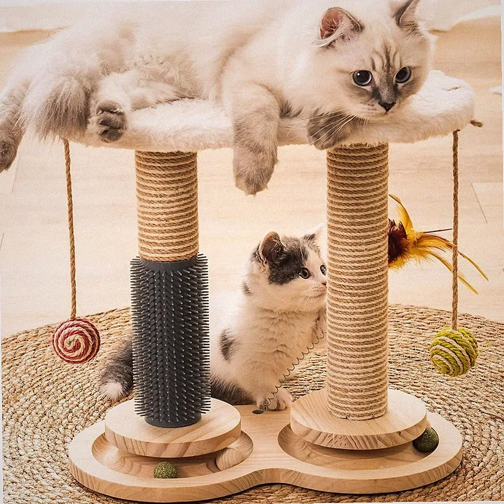 Katzen Kratzbaum Kratzbrett Katzenturm Gemütlicher Modern für Indoor-Katzen