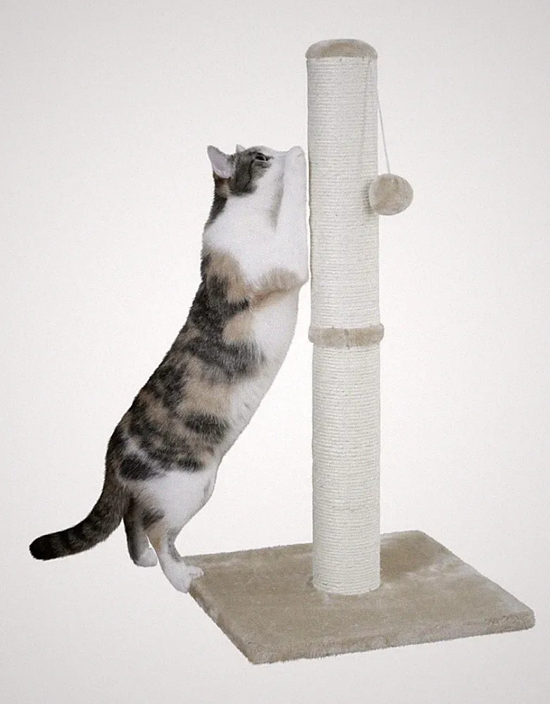 Katzen Kratzbaum Kratzsäule Opal Maxi Kratzstamm Kratzspielzeug beige 78cm hoch