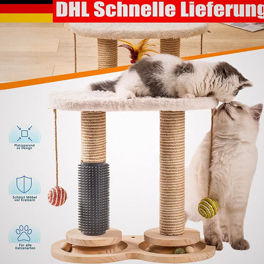 Katzen Kratzbaum Kratzsäule Stabil Widerstandsfähig Modern für Indoor-Katzen