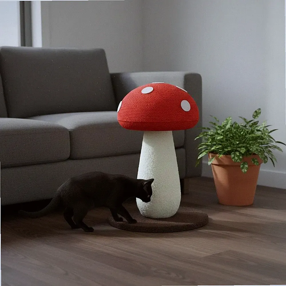 Katzen Kratzbaum Pilzdesign Stabiler Stand Schont Sofa für Zuhause
