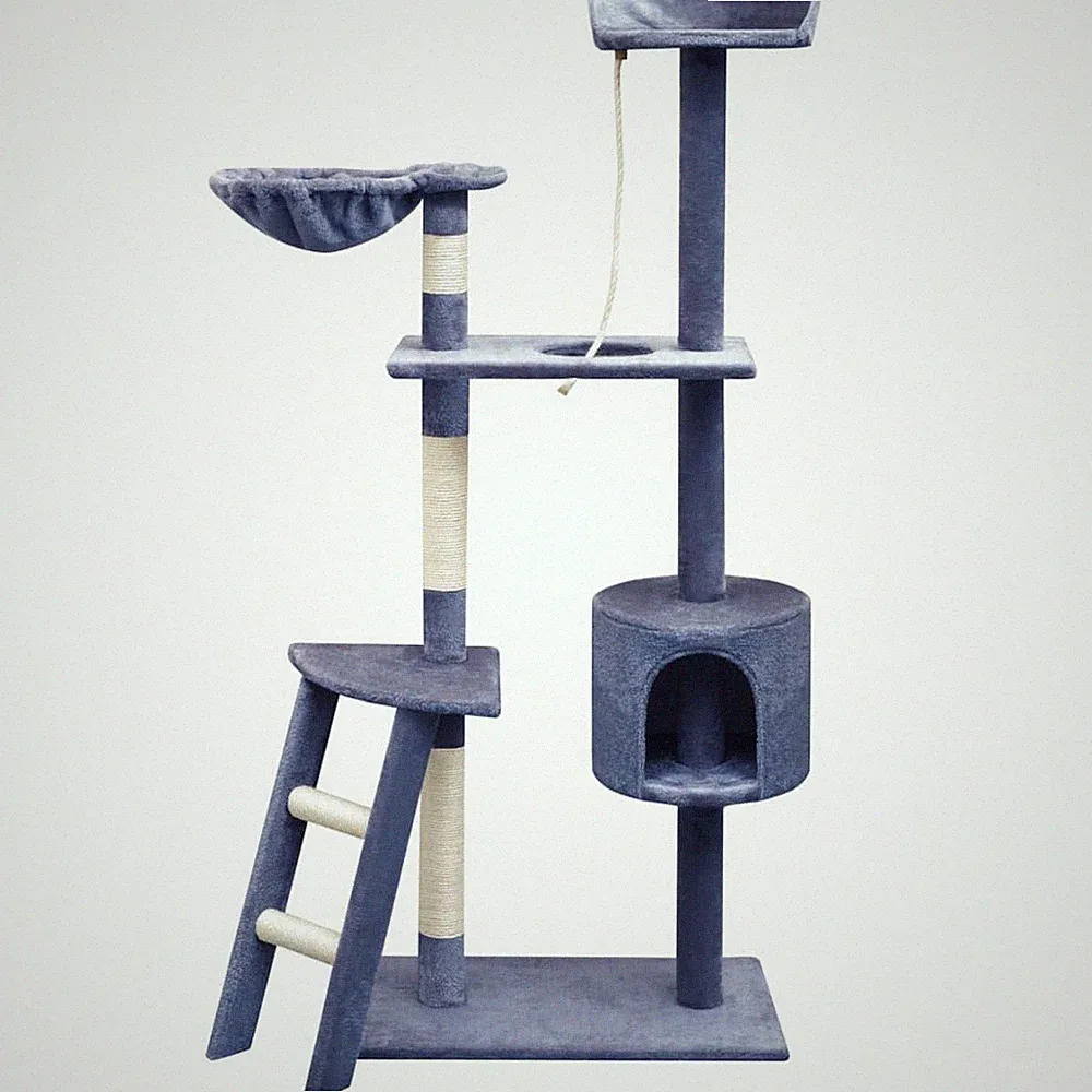 Katzen-Kratzbaum Sisal 150 Cm Dunkelblau