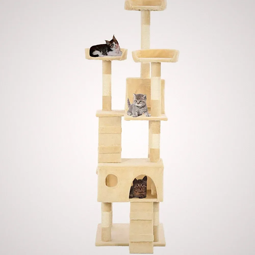 Katzen Kratzbaum Sisal Kratzstange 50-250 cm Katzenkratzbaum Kletterbaum