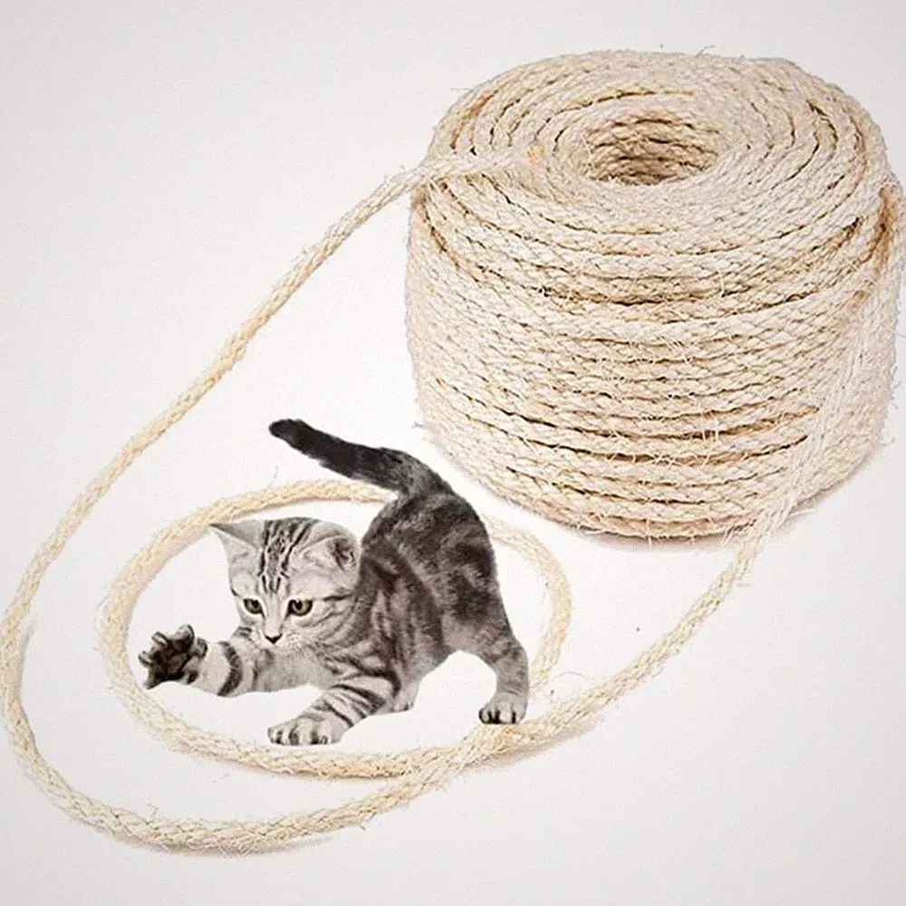 Katzen Kratzbaum Sisalseil 6mm 10m Natur Sisal Seil für Katzenbaum