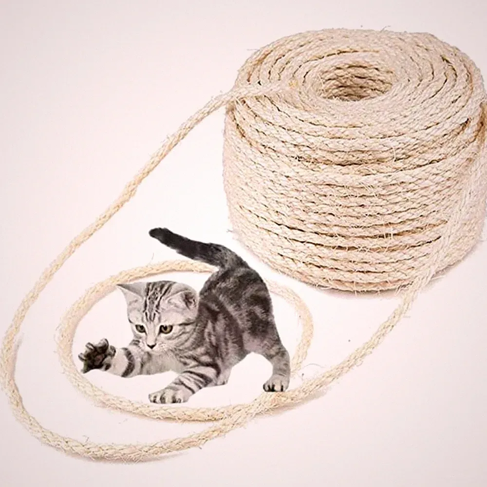 Katzen Kratzbaum Sisalseil 6mm 15m Natur Seil Sisal basteln reparieren