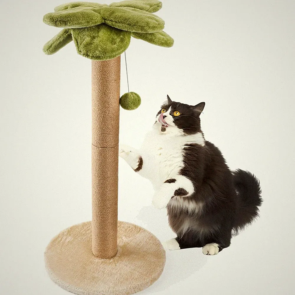Katzen Kratzstamm Sisal Kratzbaum mit Ball 86cm Kratzsäule Kratzbaum