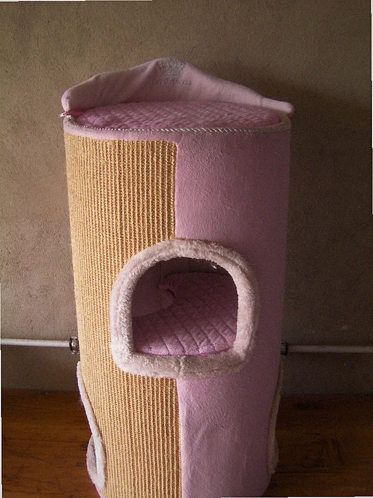 Katzen Kratzturm in Pink 72 cm hoch & Durchmesser 40 cm von Trixi