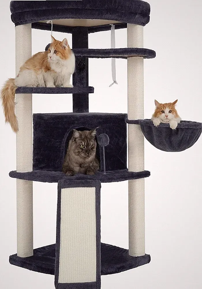 Katzenbaum Eck-Kratzbaum Sisal Kratzsäulen Katzenhöhle 45