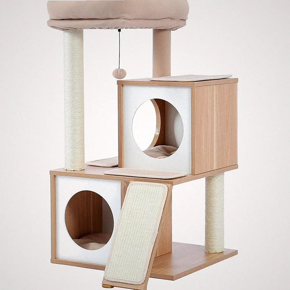 Katzenbaum Kratzbaum Kratzpost Katze Kratzmöbel Spielbaum Sisal beige