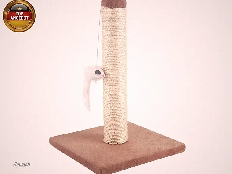 Katzenbaum mit Pfosten-Sisal-Kratze Kätzchen Spielturm mit Hängespielzeug K