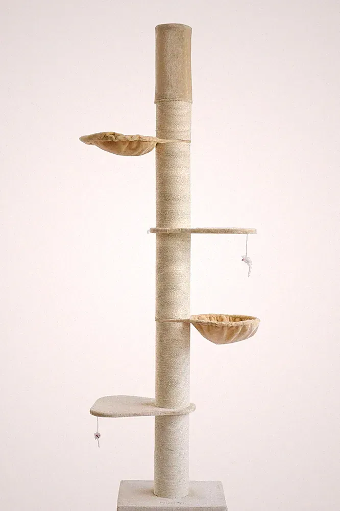 Katzenbaum XXL Kratzbaum Deckenhoch Athen 240–275cm Höhenverstellbar, EmsCraft24