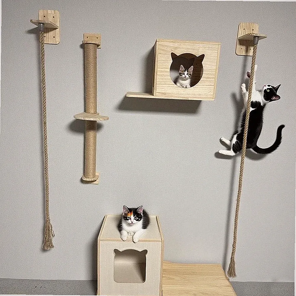 Katzenkletterseil Haustierbedarf Wandmontage einfache Installation Katzenkletterer