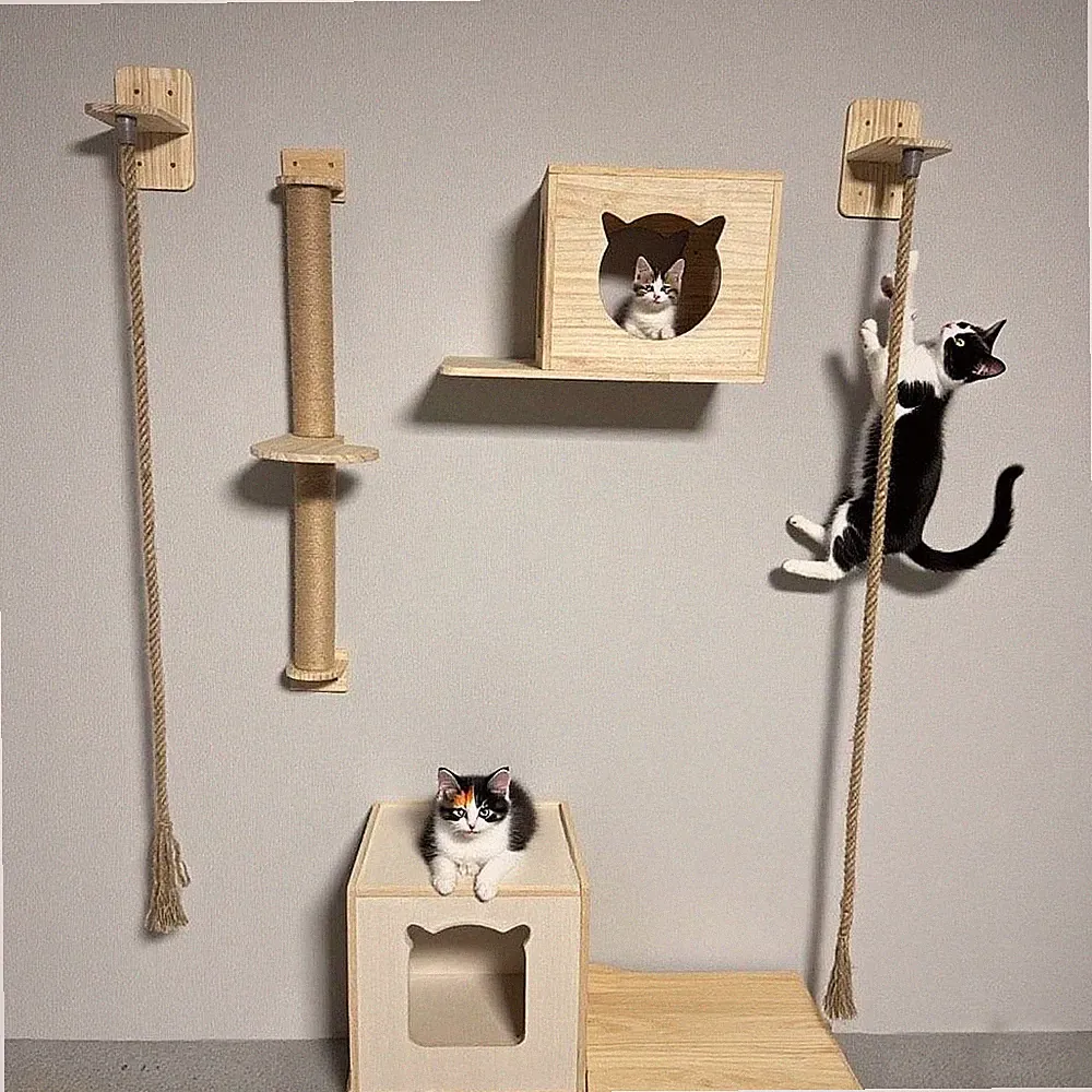 Katzenkletterseil, Katzenkratzbaum für Katzen im Innen- und Außenbereich