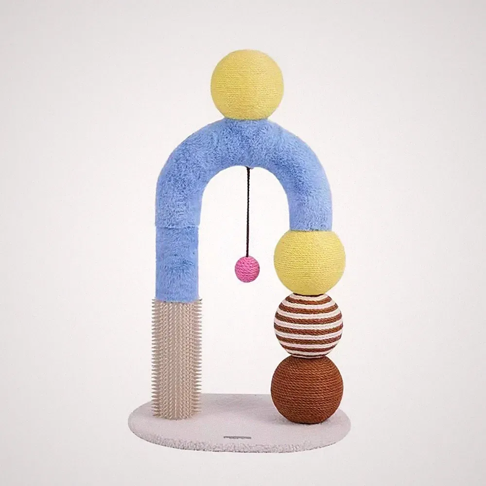 Katzenkratzbaum 70 cm hoch Kratzsäule Hängeball