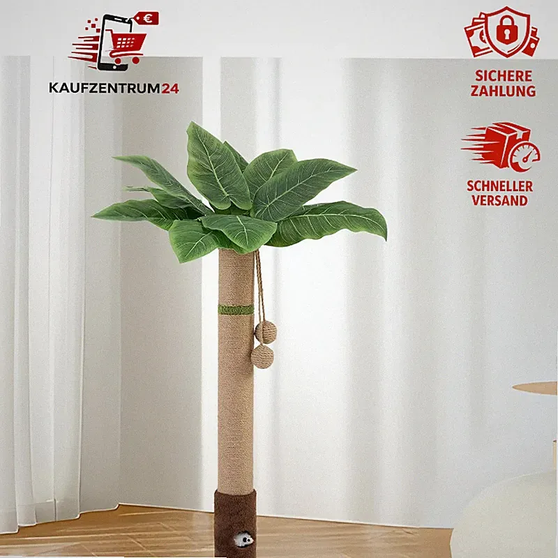 Katzenkratzbaum 89,9 cm hoch mit Spielzeug für Indoor-Katzen