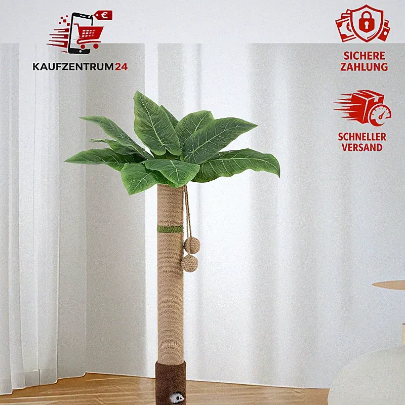 Katzenkratzbaum 89,9 cm mit Spielzeug und Mausloch für Indoor-Katzen