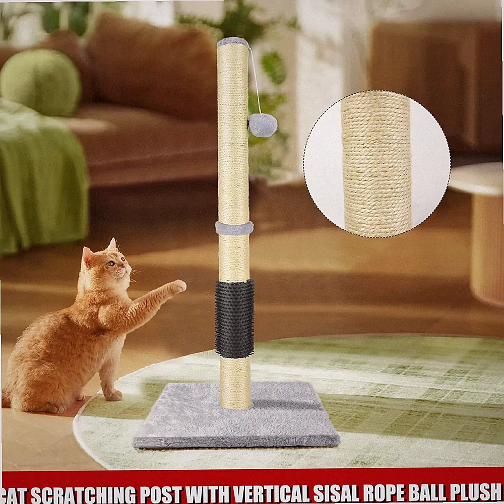 Katzenkratzbaum groß Kratzstange mit Spielball Kätzchen groß 80 cm Turm