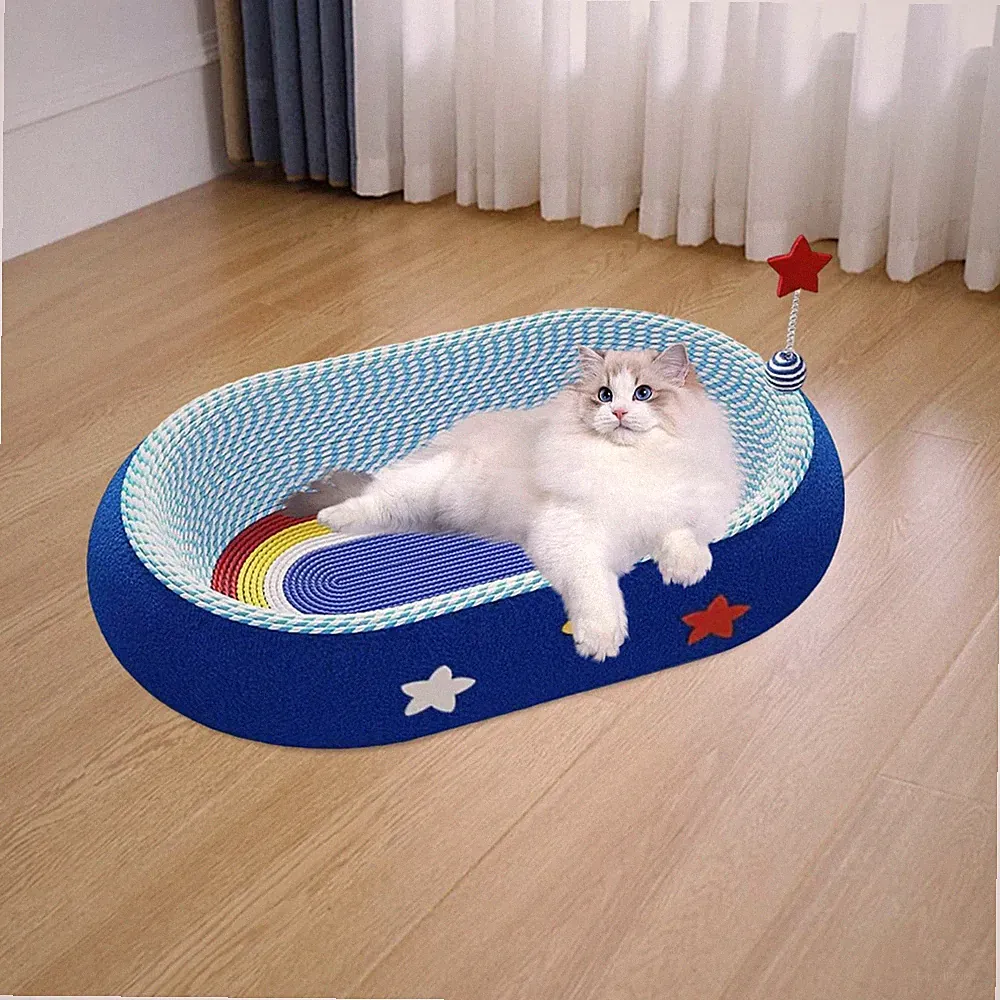 Katzenkratzbaum, Haustier-Schlafbett, Sisal-Katzenbett für Hauskatzen