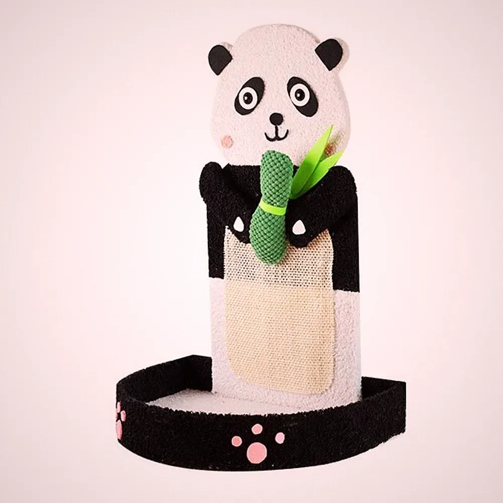 Katzenkratzbaum in Panda-Form weich Katzenhaus mit Kratzbrett strapazierfähig