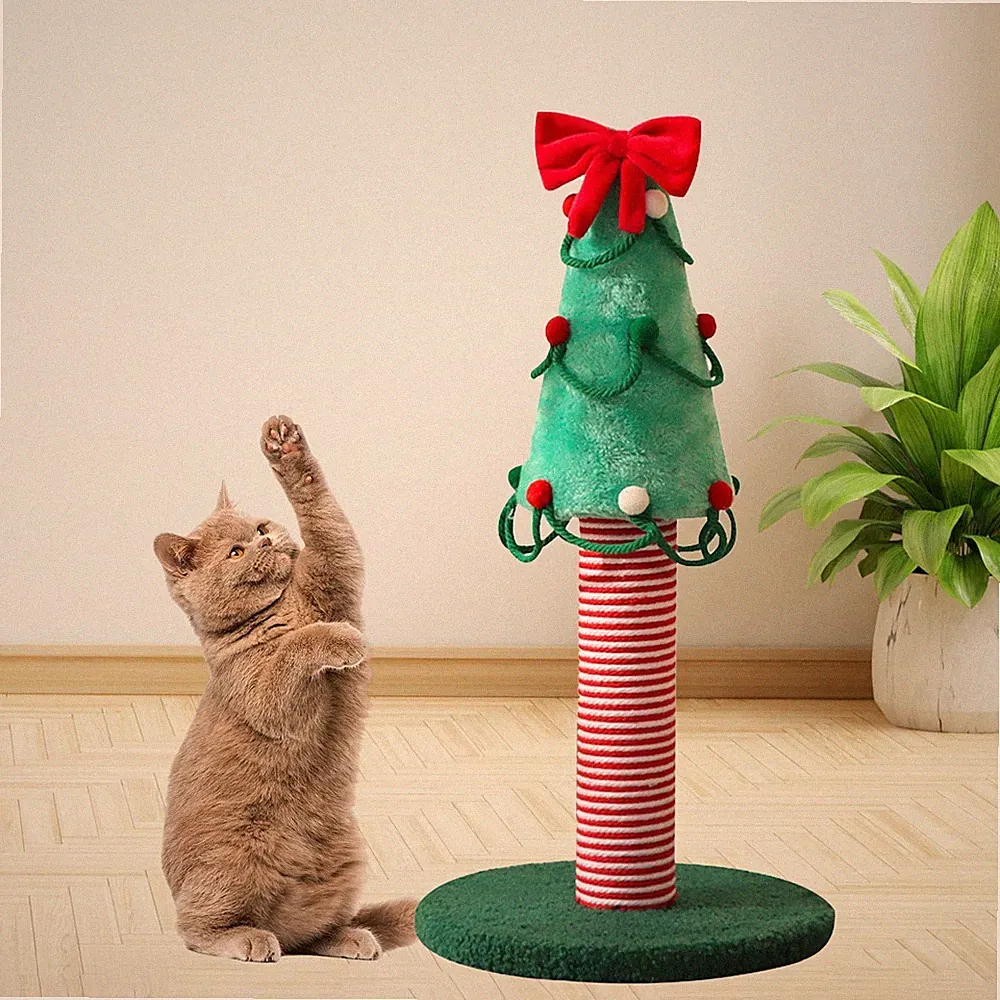 Katzenkratzbaum, interaktiver Katzenkratzbaum, Weihnachtsbaum, dekoratives