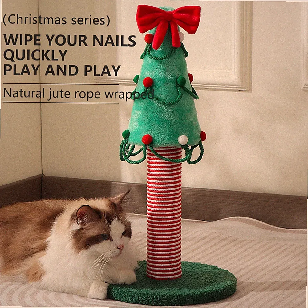 Katzenkratzbaum, Kätzchenspielzeug, Weihnachtsbaum Dekorativer Katzenkratzbaum
