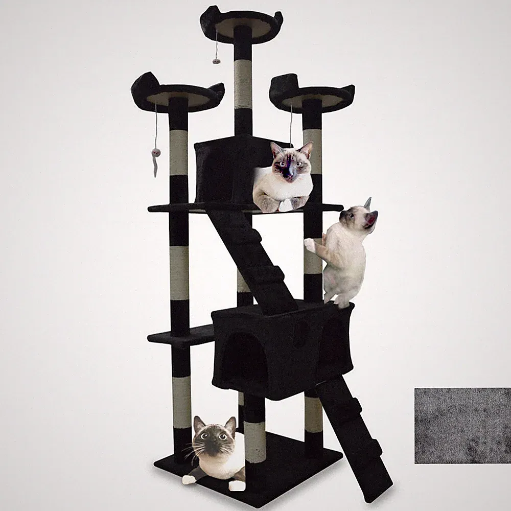 Katzenkratzbaum Katzenbaum Katzenhaus Kratzsäule Kratzbaum XL 170cm Bituxx