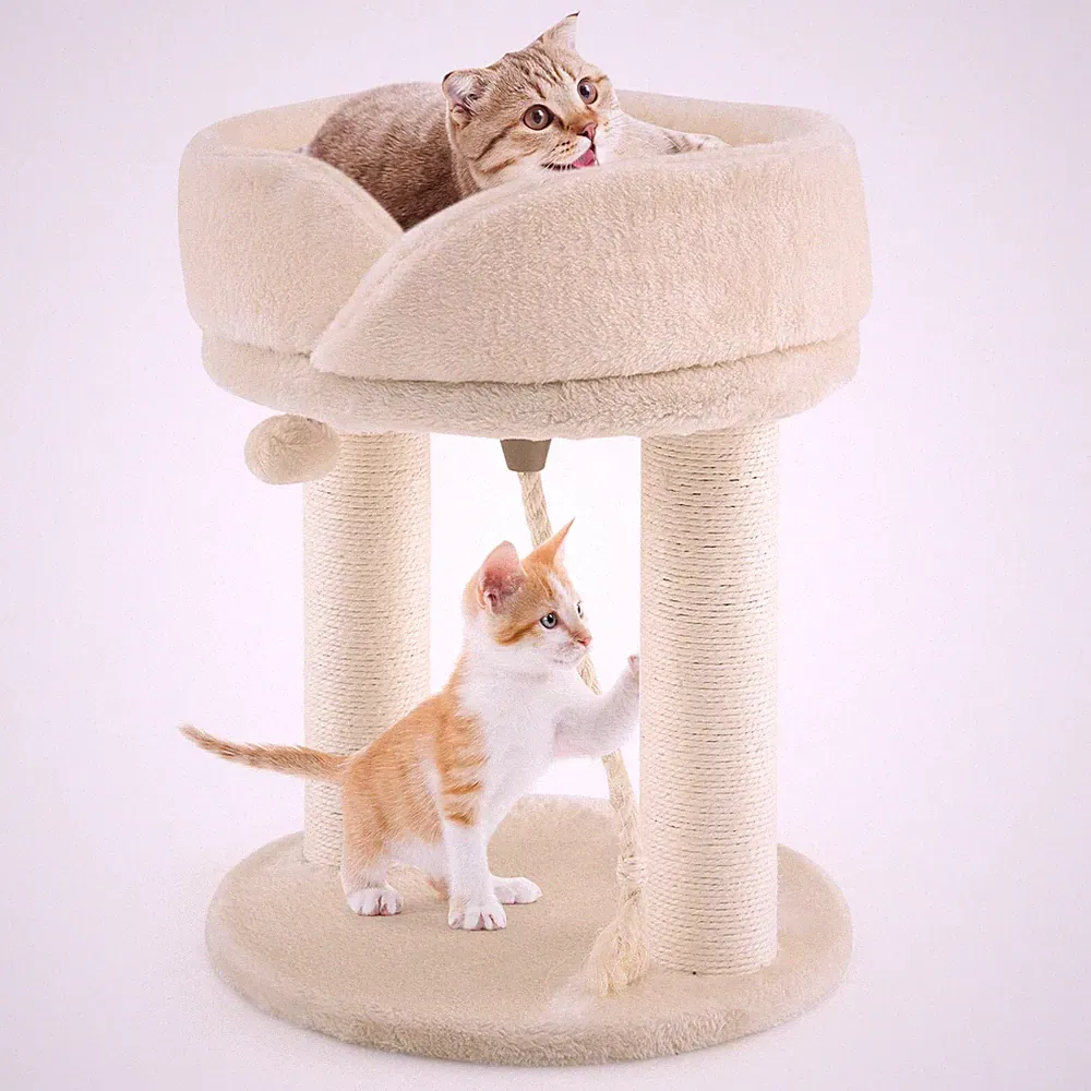 Katzenkratzbaum Katzenbaum mit Abnehmbarem Katzenhaus Kletterbaum Sisal-Säule
