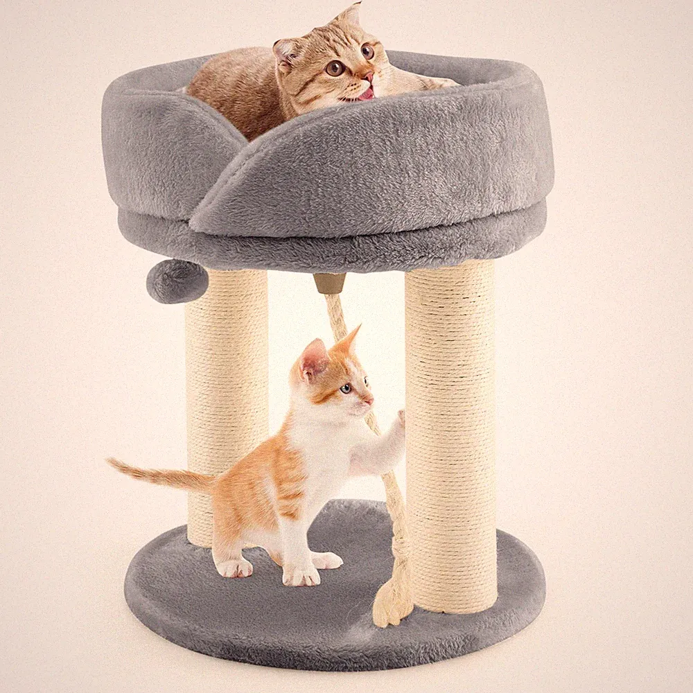 Katzenkratzbaum Katzenbaum mit Abnehmbarem Katzenhaus Kletterbaum Sisal-Säule