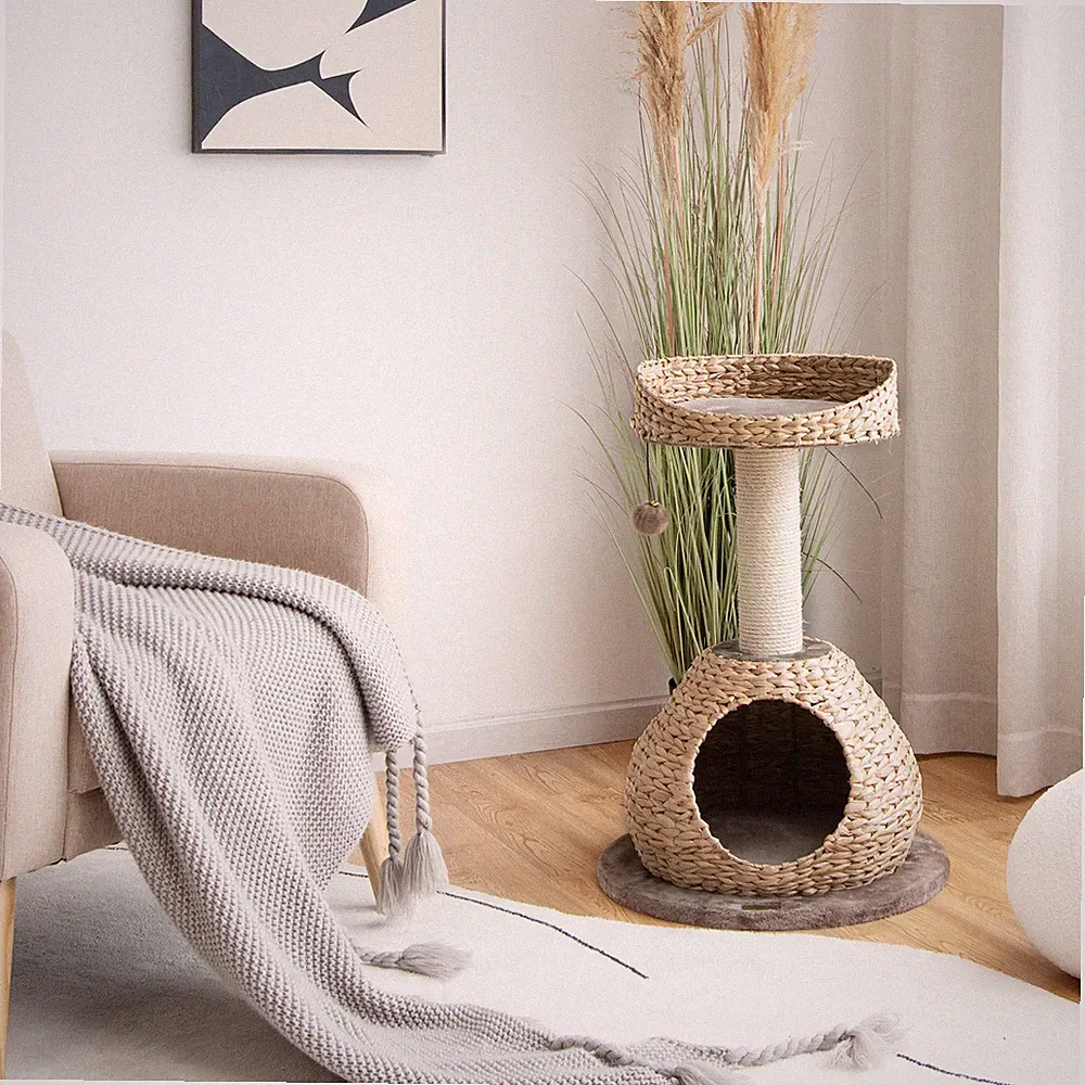 Katzenkratzbaum Kletterbaum Kratzmöbel Katzenhöhle Spielbaum+Sisal&Spielzeugball