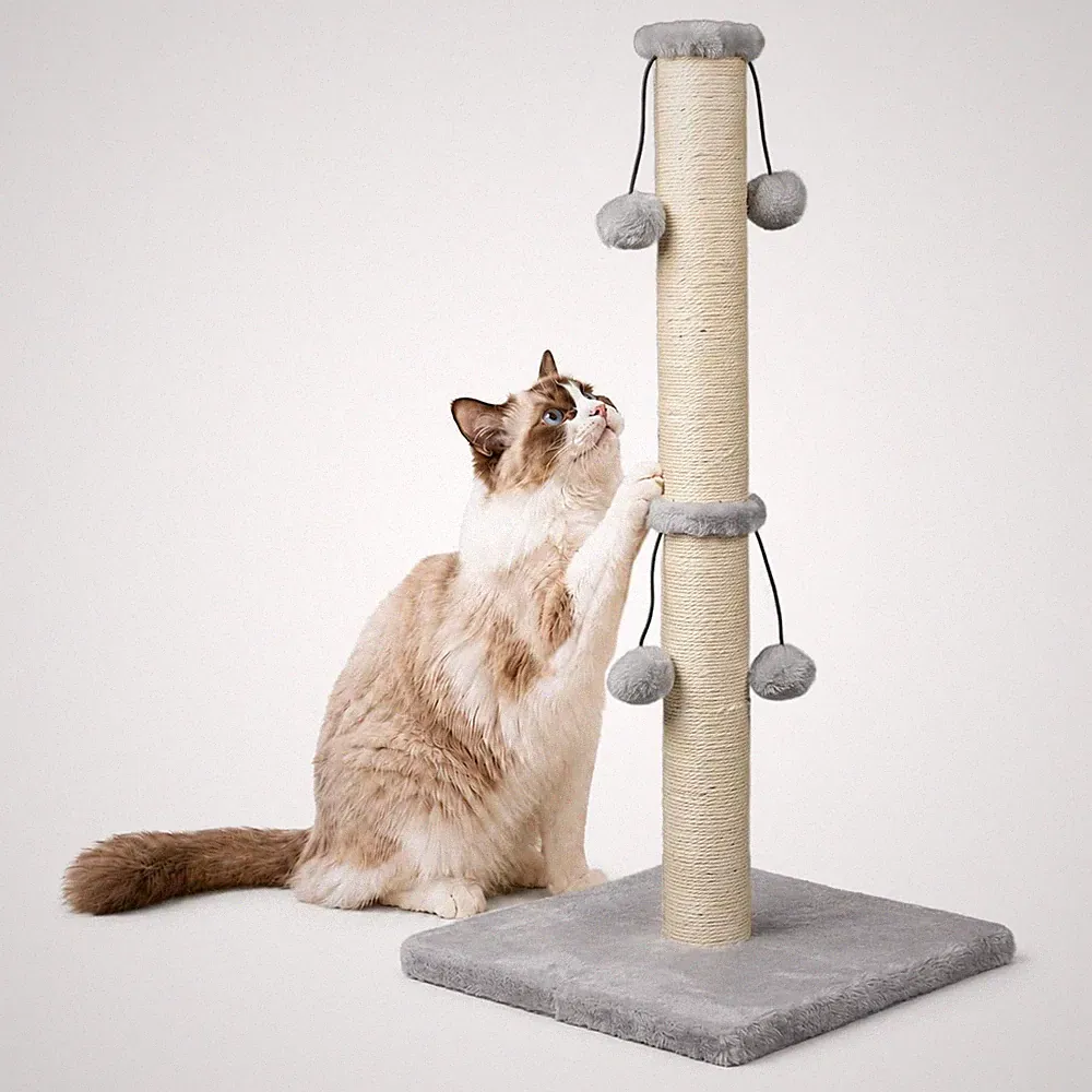 Katzenkratzbaum Kratzbaum Dimaka 74 cm groß für große Katzen mit 4 Hänseleien