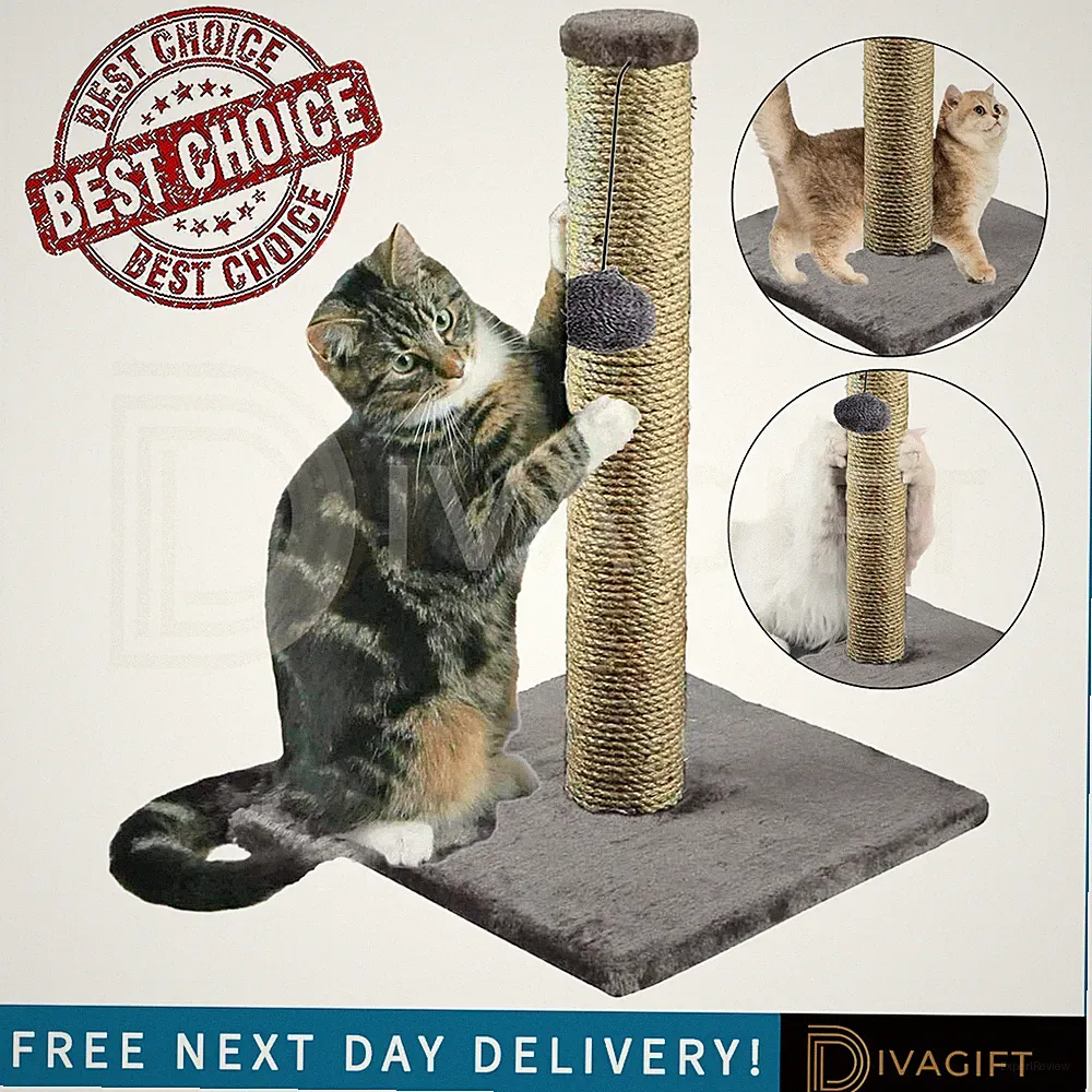 KATZENKRATZBAUM KRATZBAUM KÄTZCHEN KATZENBAUM KRATZER SISALSTANGE NEU 40 CM