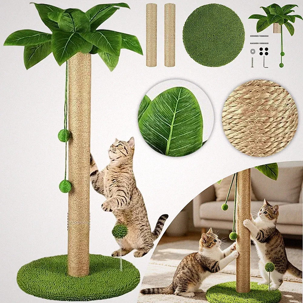 Katzenkratzbaum Kratzbaum Kratzsäule Gemütlich Waschbar Groß Für Wohnungskatzen