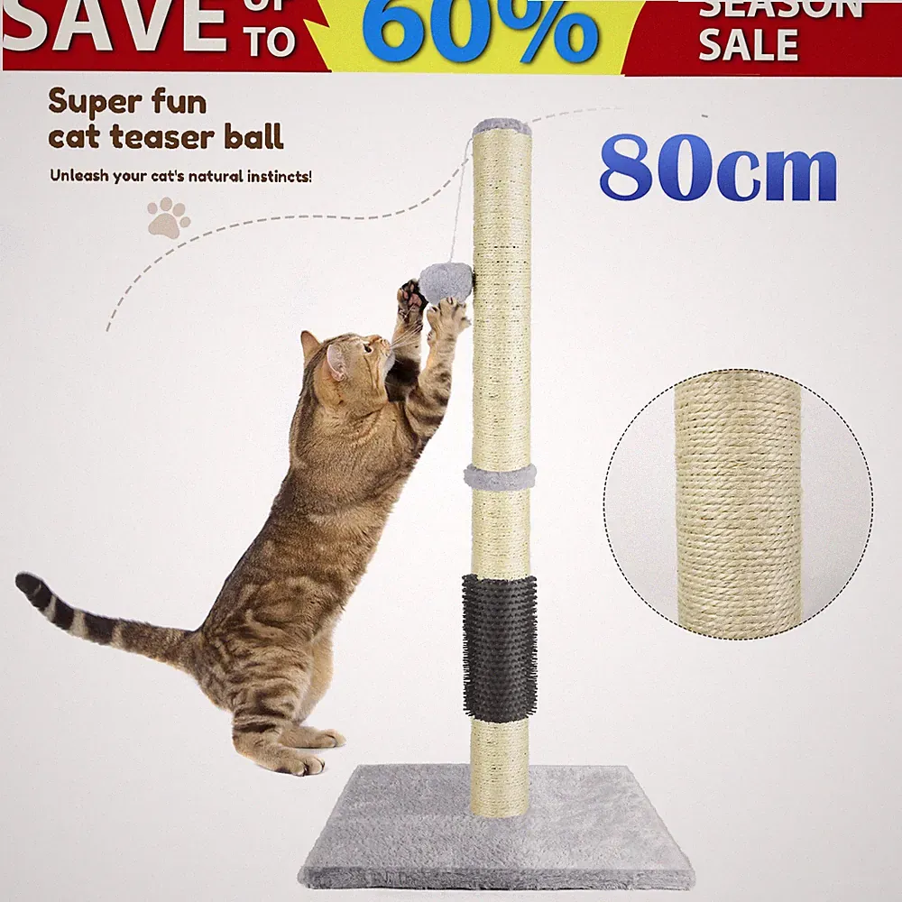 KATZENKRATZBAUM KRATZBAUM TURM KÄTZCHEN KATZENBAUMKRATZER 80CM