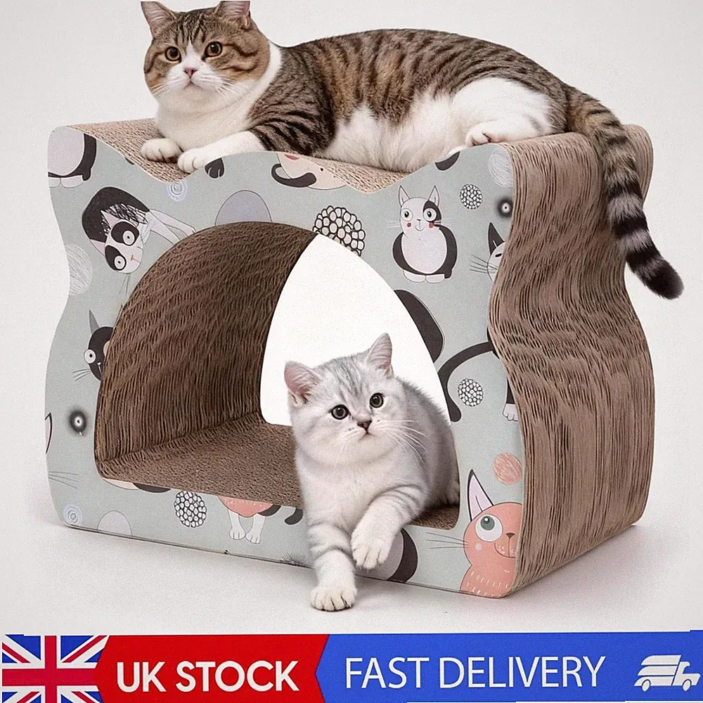 Katzenkratzbaum Kratzbrett Katzenform Kätzchen Lounge Pappkratzer