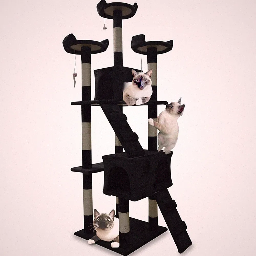 Katzenkratzbaum Kratzsäule Kratzbaum Katzenturm Katzenbaum XL 170cm Bituxx®