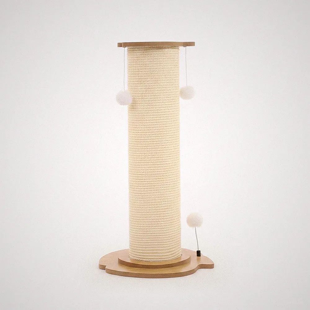 Katzenkratzbaum mit Spielzeug Sisal-umwickelt Haustiermöbel stabil zum Wohnen