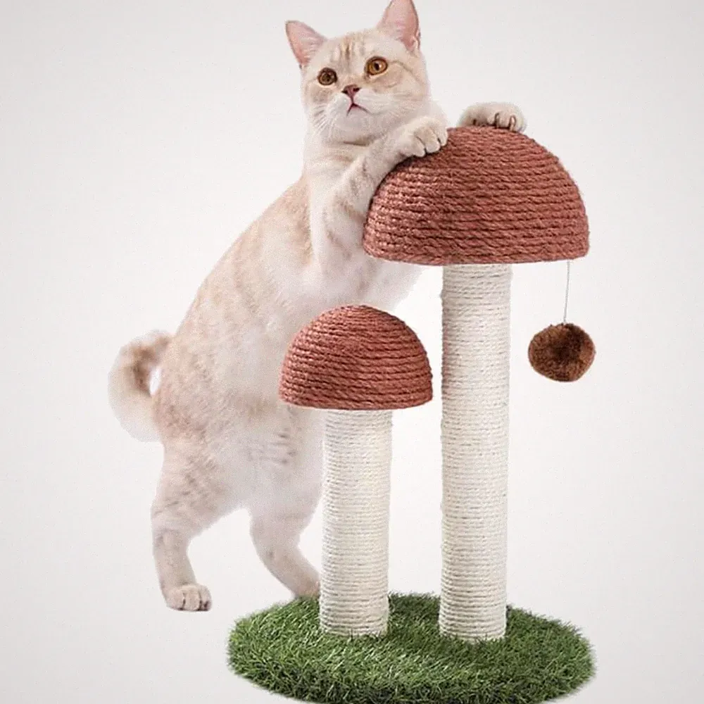 Katzenkratzbaum Pilz für kleine Katzen Sisal Kratzen Spielzeug Modern