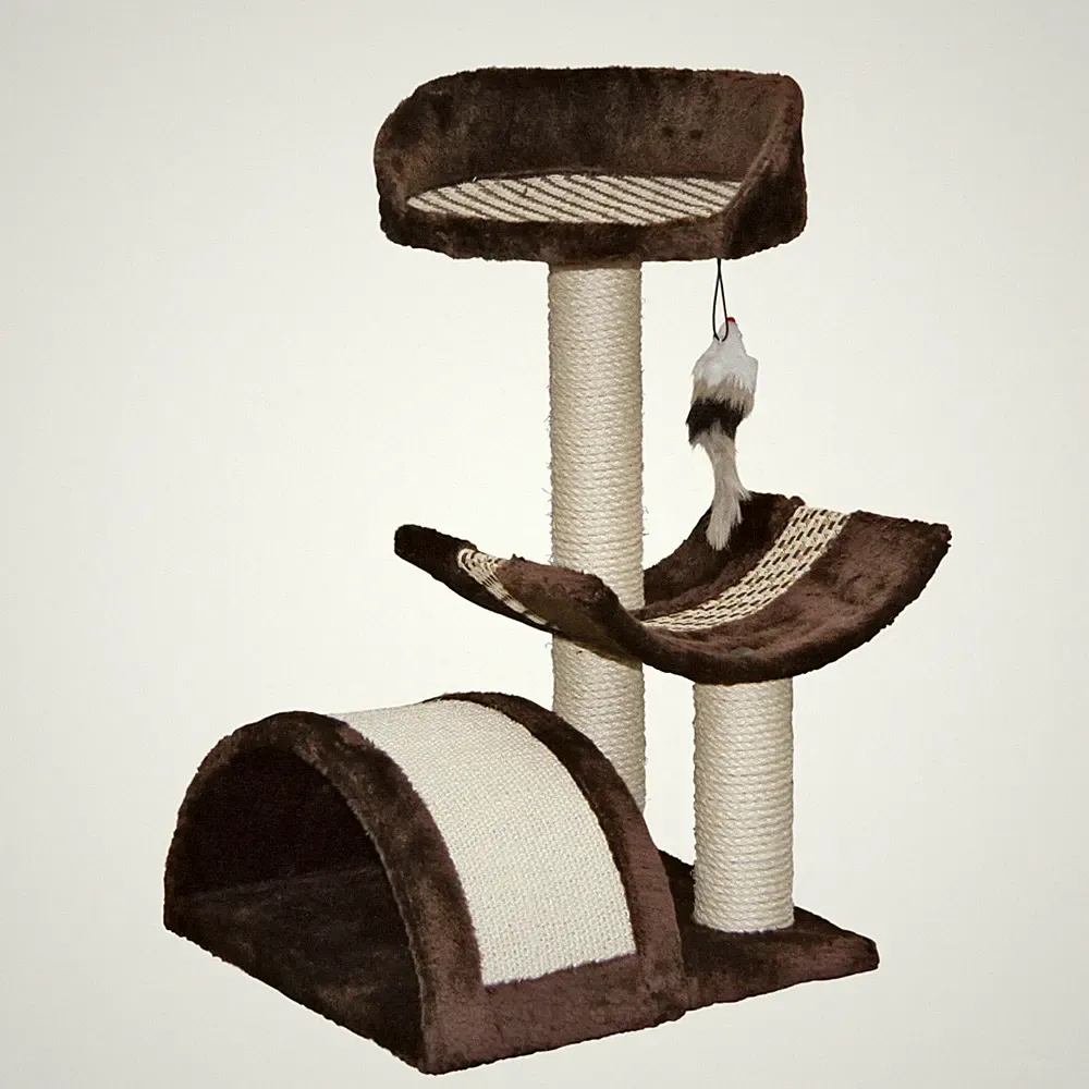 Katzenkratzbaum Safari Kratzbaum kleine Katzen Körbchen Liegemulde Katzenbett