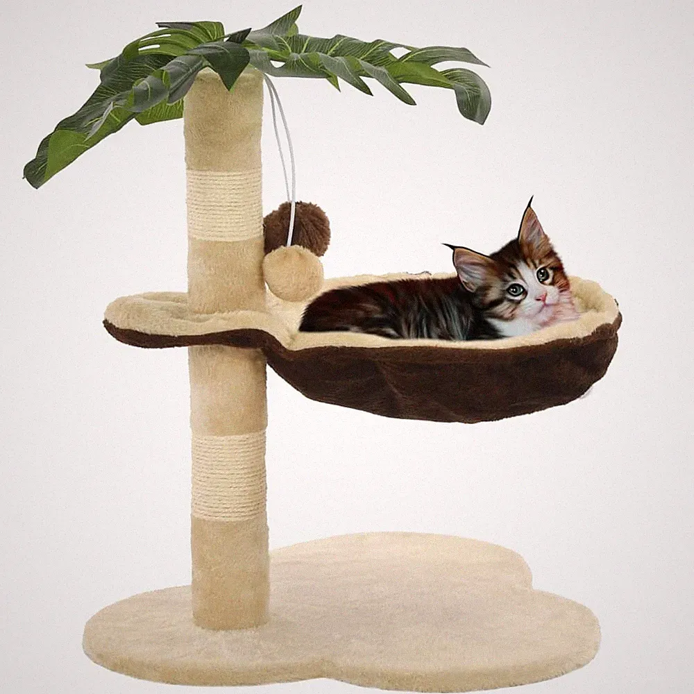 kratzbaum katze blätter