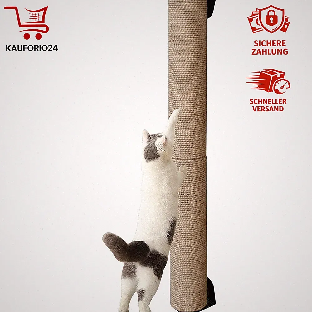 Katzenkratzbaum Wandmontage Kratzsäule Groß Φ7 für Katzen 81cm Katzenmöbel