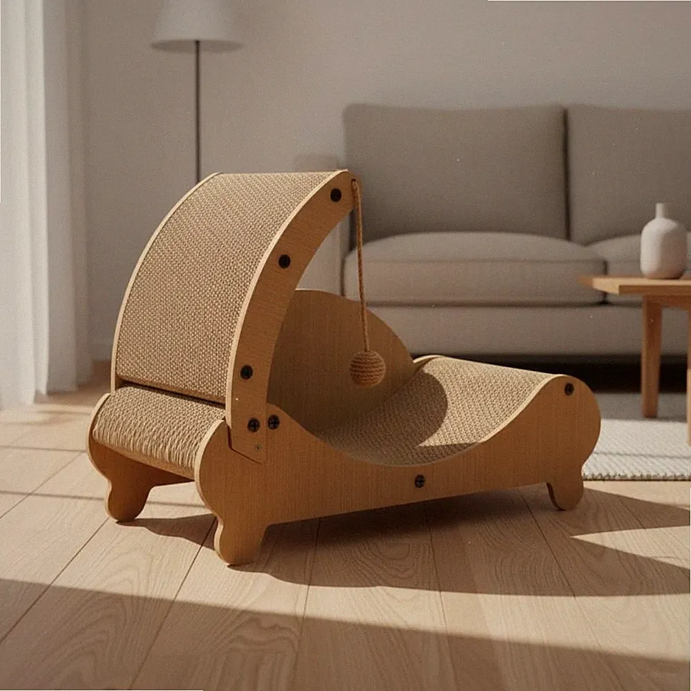 Katzenkratzbett aus Pappe minimalistisches Design Katzenkratzer Lounge für Kätzchen