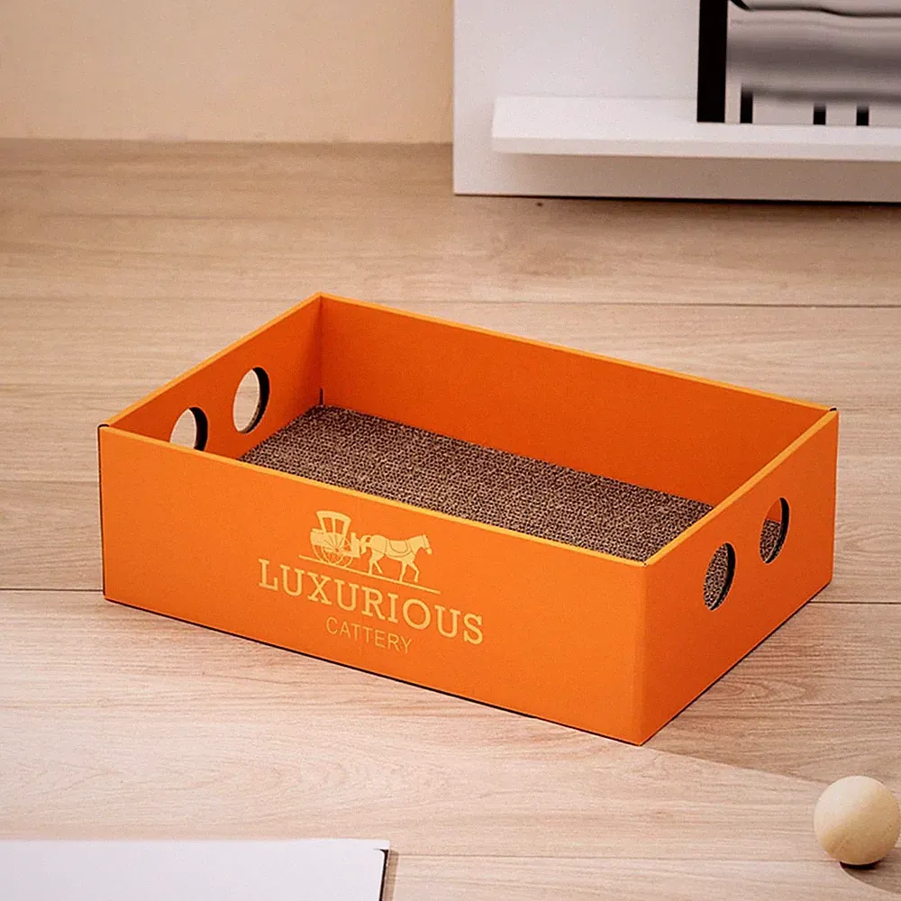 Katzenkratzbrett aus Karton, Wellpappe, tragbar, zum Spielen für Hauskatzen