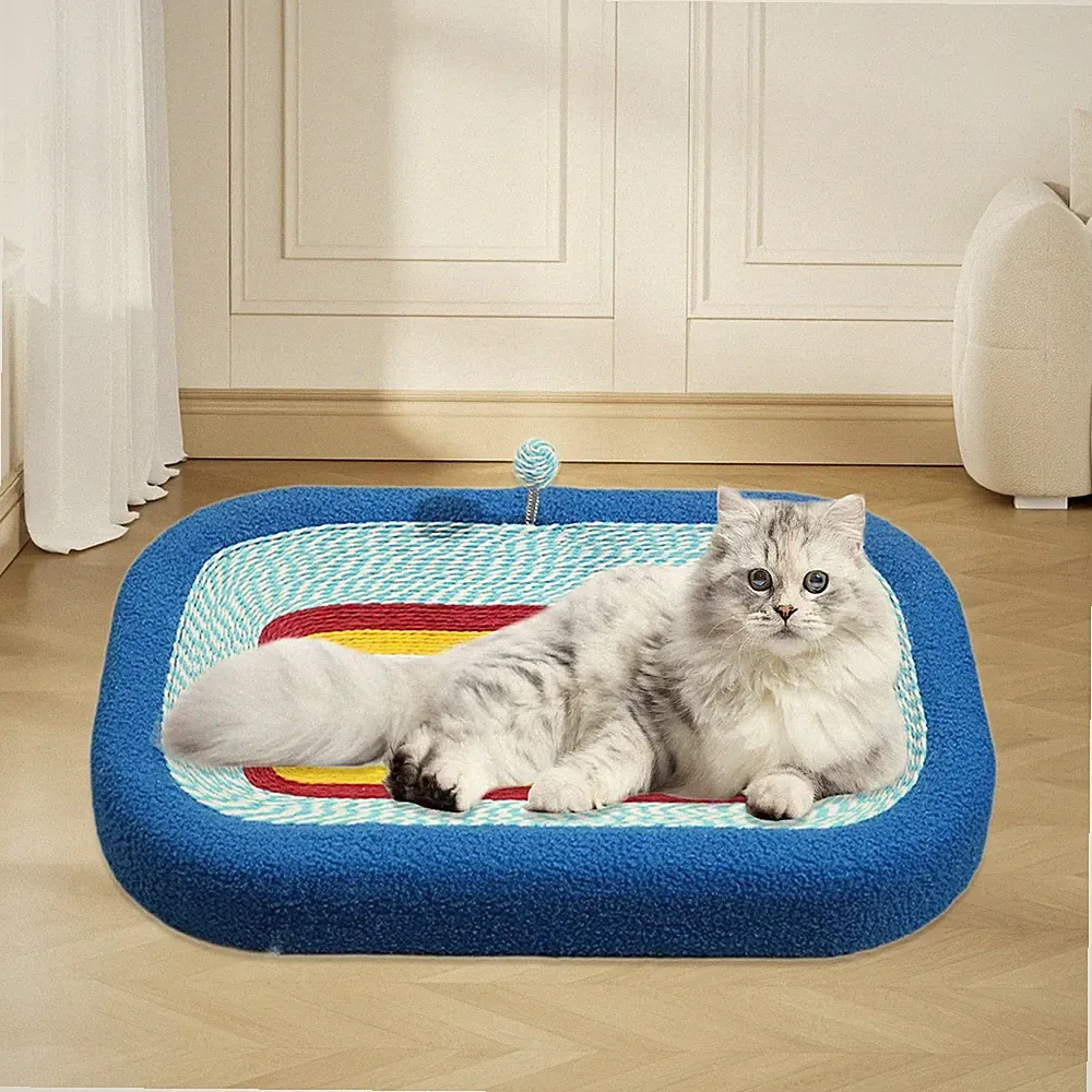 Katzenkratzbrett Schutz Übungslounge mit Ball Oval Katzenkratzbrett