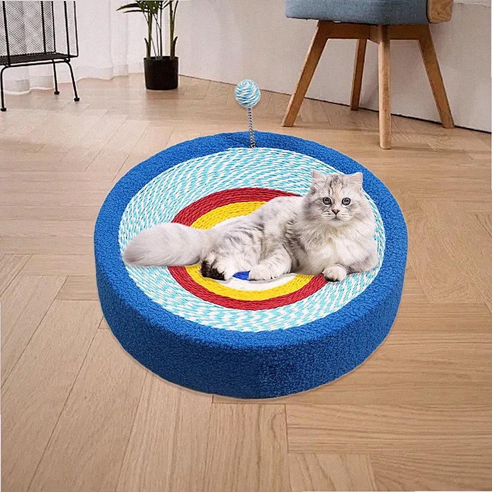 Katzenkratzbrett Schutztraining Spielzeug jagen Runde Katzen Scratch Pad