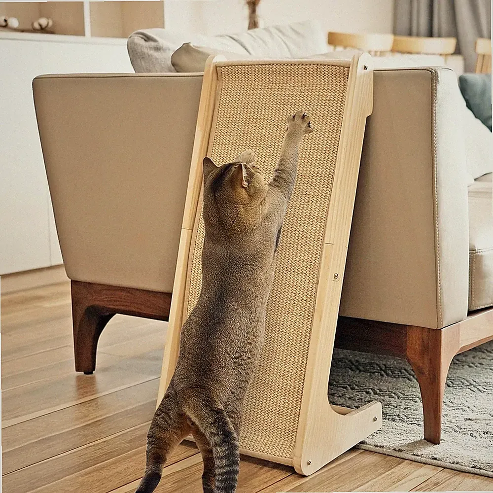 Katzenkratzbrett Sisal 68 cm L-förmig Dual Use, kratzpads für katzen